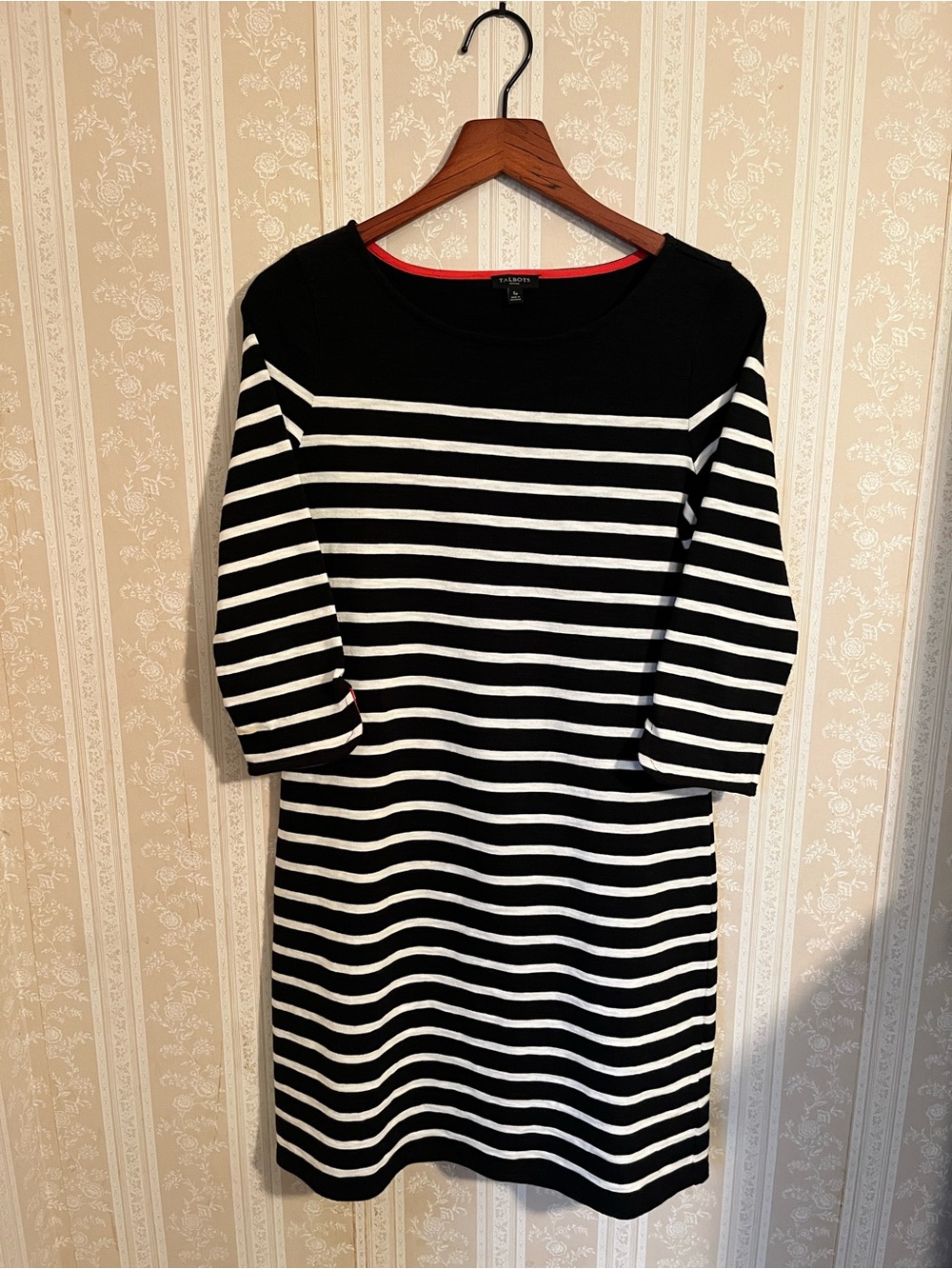 Talbots Preppy Coastal Breton-Style Shift Dress - Women’s Petite Small